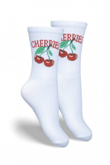 Laste sokid Noorus CHERRIES valget värvi