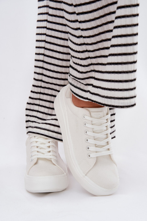 Riidest naiste saapad platvormiga Big Star RR274463 valget värvi