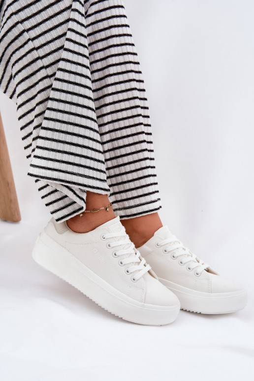 Riidest naiste saapad platvormiga Big Star RR274463 valget värvi