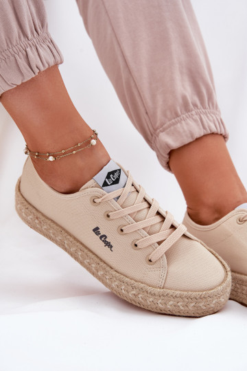 naiste saapad Koos punutisega Lee Cooper LCIN-25-44-3215 beeži värvi 2