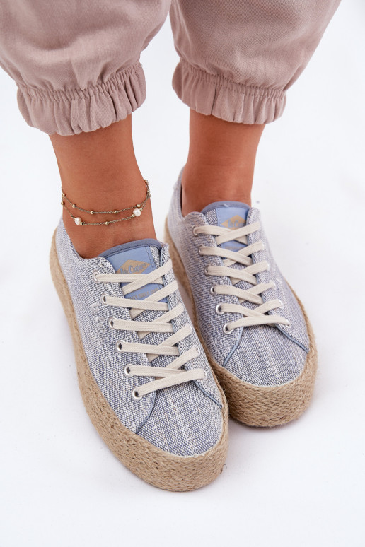 naiste saapad platvormiga Koos punutisega Lee Cooper LCIN-25-02-3283 Sinist värvi