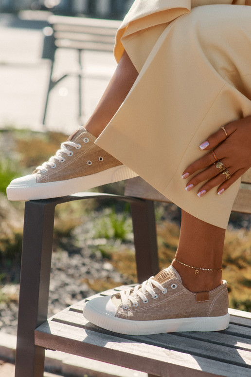 Riidest naiste saapad Big Star RR274795 beeži värvi Riidest naiste saapad Big Star RR274795 beeži värvi