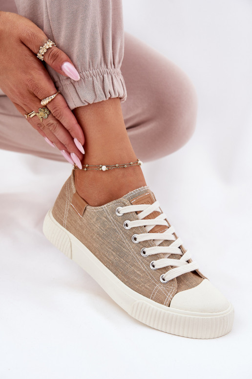 Riidest naiste saapad Big Star RR274795 beeži värvi Riidest naiste saapad Big Star RR274795 beeži värvi