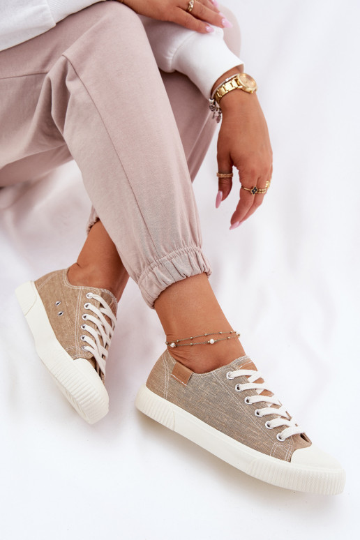 Riidest naiste saapad Big Star RR274795 beeži värvi Riidest naiste saapad Big Star RR274795 beeži värvi