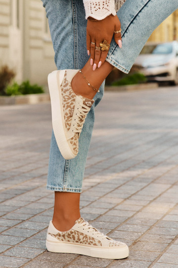 Sellel ondal naiste saapad leopardimustriga Lee Cooper LCIN-25-02-3330L beeži värvi 2