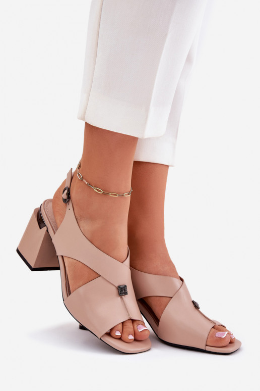 Elegantsed Pealistesandaalid Vinceza 62238 beeži värvi