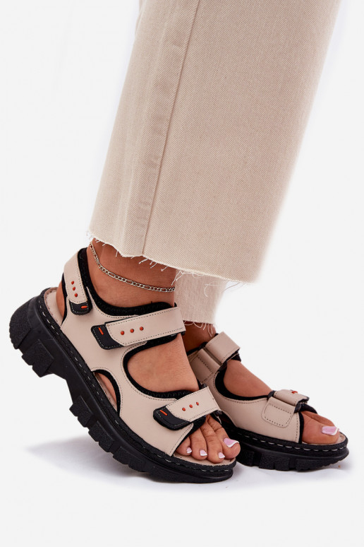 Pealistesandaalid Pealiste omad Z su limpančiais užsegimaisami Artiker 56C0471 beeži värvi