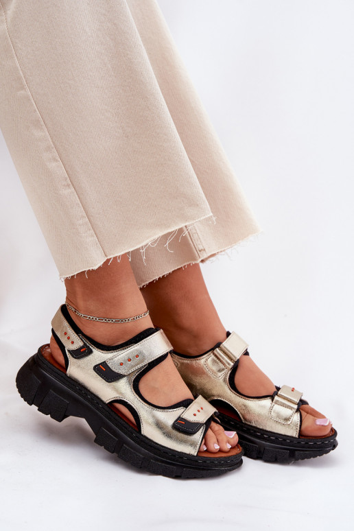 Pealistesandaalid Pealiste omad Z su limpančiais užsegimaisami Artiker 56C0469 Kuldset värvi