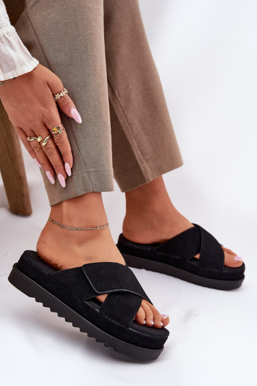 naiste plätud platvormiga Z Przeplatającymi Się Paskami msuud Rinasara