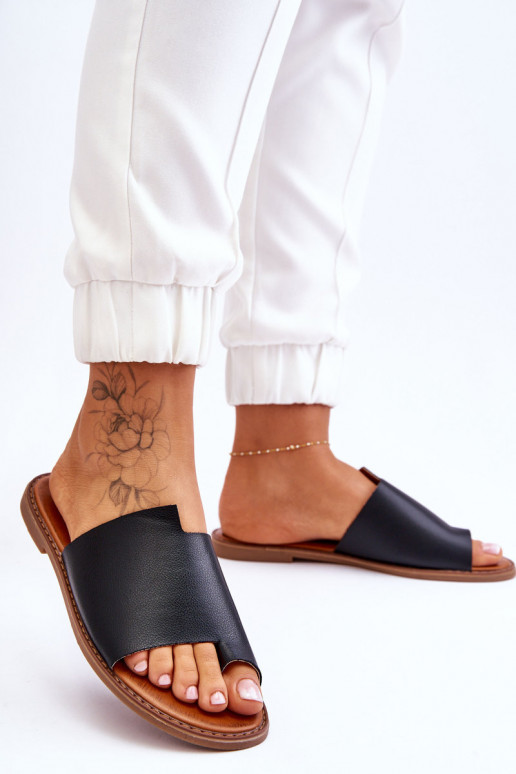 Pealiste omad Plätud naturaalsest nahast moodsad varbavahe-sandaalid msuud Amite