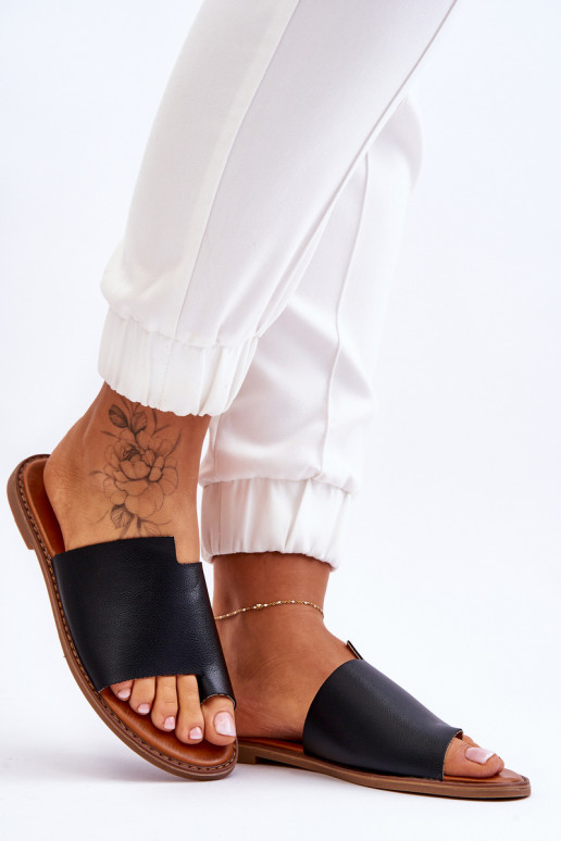 Pealiste omad Plätud naturaalsest nahast moodsad varbavahe-sandaalid msuud Amite