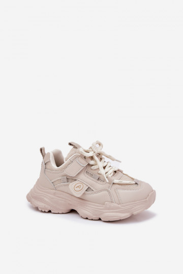 Sneakers tüüpi jalanõud Laste jalanõud platvormiga beeži värvi Hanomess