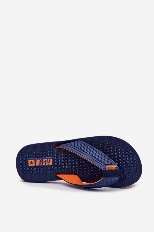 meeste omad Sussid moodsad varbavahe-sandaalid Big Star RR174437 tumesinist värvi