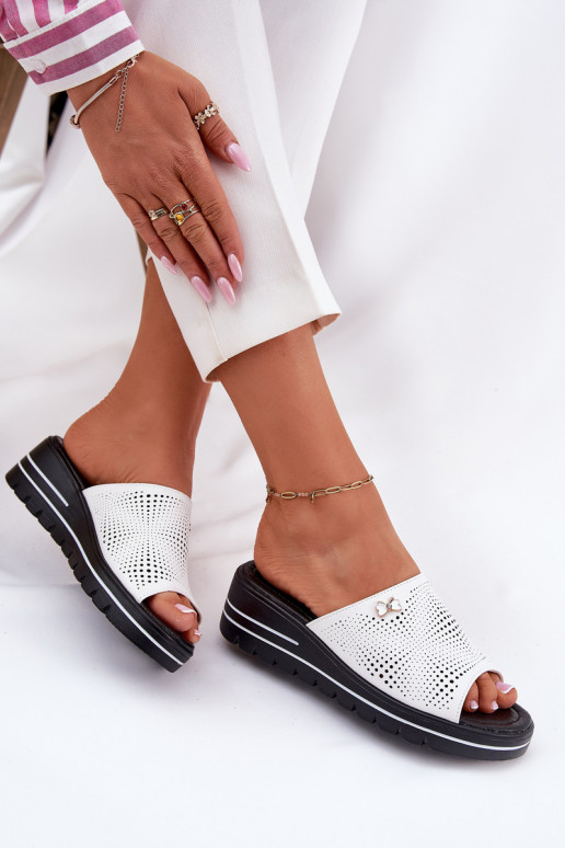 Plätud naturaalsest nahast Pealiste omad Kiilu peal Vinceza 41477 valget värvi