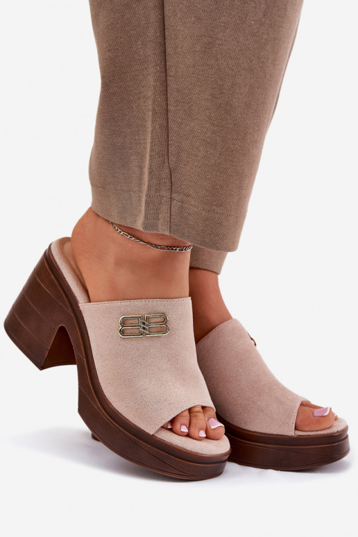 naiste plätud Sellel onssiivsetel kontsadel Ze Kuldset värvim Detalem Vinceza 17400 beeži värvi