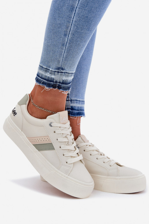 Sneakers tüüpi jalanõud Pealiste omad LEE LAYLA INOMEN LOIN 50251003 Zgaszona Biel Sneakers tüüpi jalanõud Pealiste omad LEE LAYLA INOMEN LOIN 50251003 Zgaszona Biel