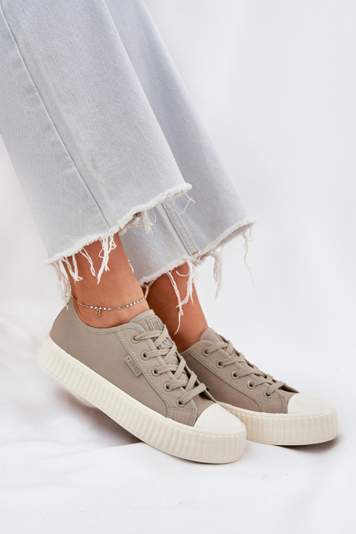 Riidest naiste saapad platvormiga Big Star RR274779 Halli värvi