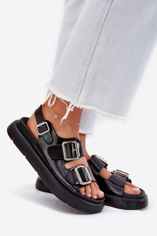 Pealhk Lakitud sandaalid neetide ja pandlaga Big Star RR274662 msuud