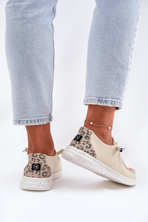 Valgus Riidest jalatsid Pealiste omad McKeylor 96116 beeži värvi