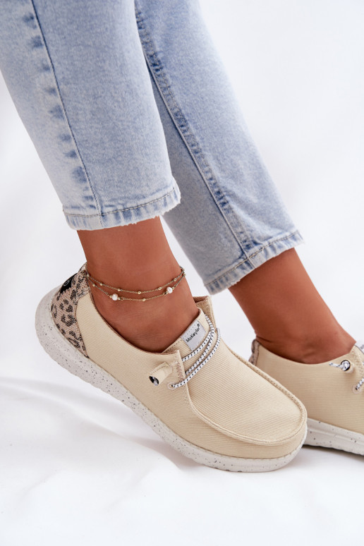 Valgus Riidest jalatsid Pealiste omad McKeylor 96116 beeži värvi