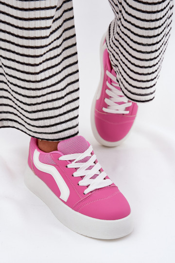 Sneakers tüüpi jalanõud Pealiste omad platvormiga tumeroosad värvi Tellnira 2