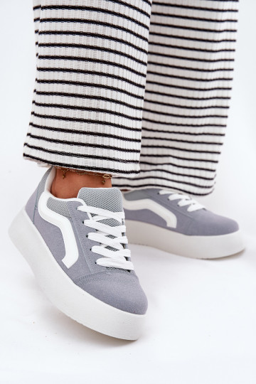 Sneakers tüüpi jalanõud Pealiste omad platvormiga Sinist värvi Tellnira 2