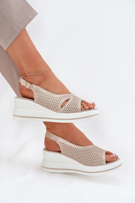 Pealistesandaalid Pealiste omad Kiilu peal S.Barski LR51-660 Kuldset värvi Pealistesandaalid Pealiste omad Kiilu peal S.Barski LR51-660 Kuldset värvi