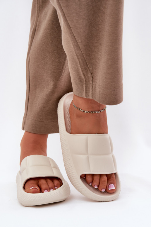 Kerged rannaplätud naiste plätud LEE MAYA SLIDER INOMEN LOIN 50251016 beeži värvi