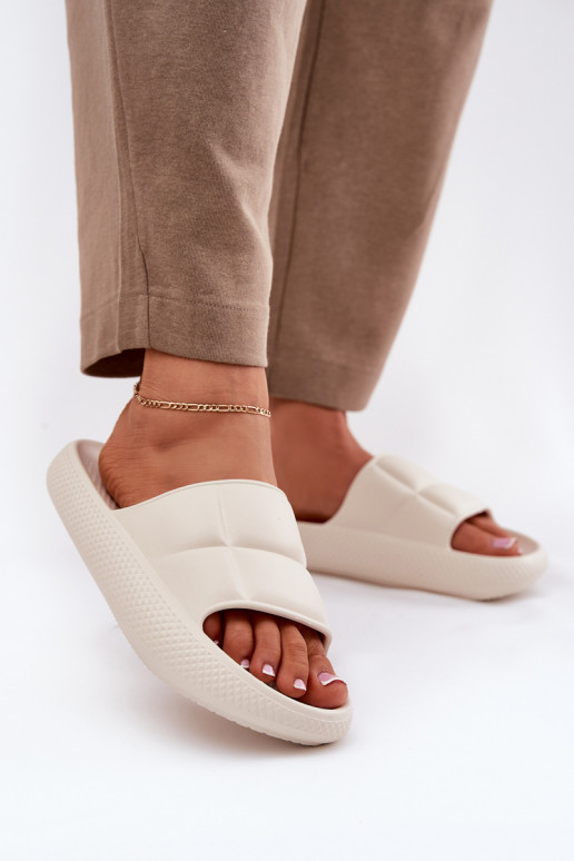 Kerged rannaplätud naiste plätud LEE MAYA SLIDER INOMEN LOIN 50251016 beeži värvi