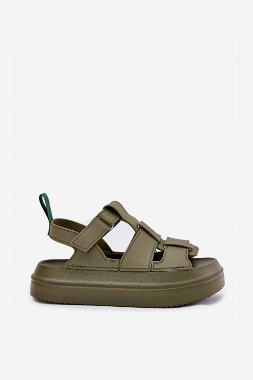 Pealistesandaalid platvormiga Rohelist värvi Nitavelia Pealistesandaalid platvormiga Rohelist värvi Nitavelia