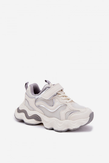 Sneakers tüüpi jalanõud Laste jalanõud Paksu talla peal valget värvi Lianees