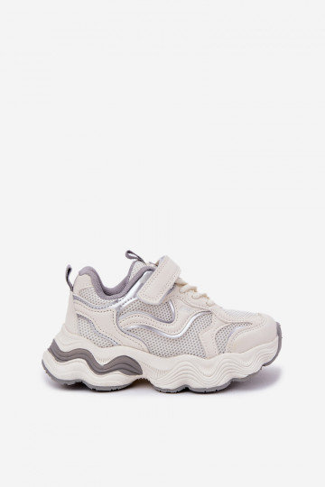 Sneakers tüüpi jalanõud Laste jalanõud Paksu talla peal valget värvi Lianees 2