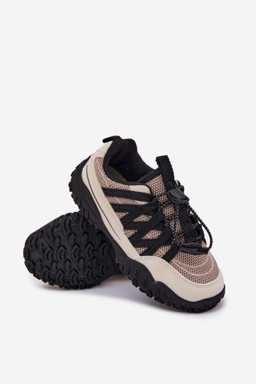 Sneakers tüüpi jalanõud Laste jalanõud nööriga kroogitavad beeži värvi Pealnelita