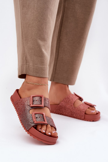 Lõhnav naiste plätud läikivad I neetide ja pandlagami ZAXY RR285025 tumeroosad värvi 2