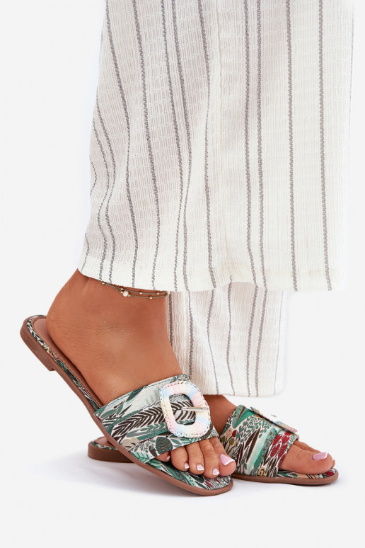 sileda tallaga naiste plätud kaunistustega neetide ja pandlaga Mitmevärvilised Clariola