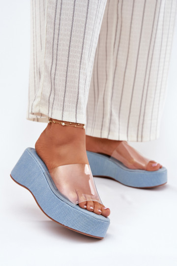 naiste plätud Z Transparentnym Triibudem Kiilu peal Teksariidest Meltiana