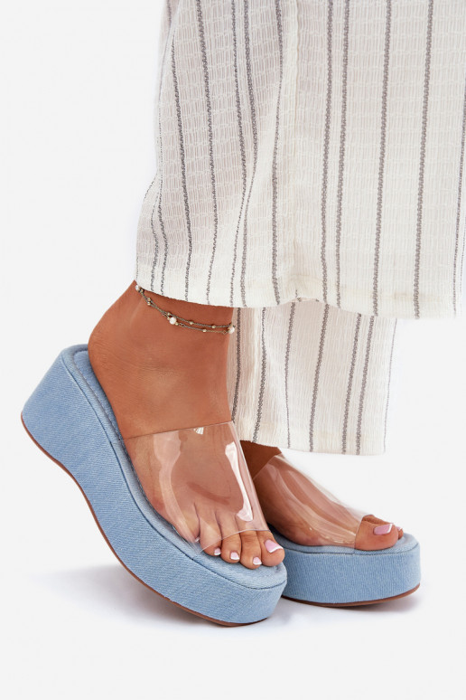 naiste plätud Z Transparentnym Triibudem Kiilu peal Teksariidest Meltiana