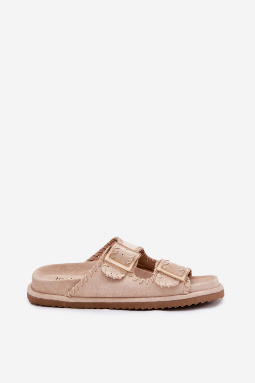 naiste plätud neetide ja pandlaga I Ozdobnym Obszyciem beeži värvi Visley