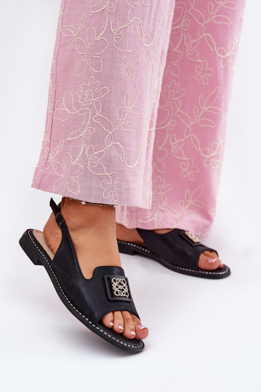 Elegantsed Pealistesandaalid laiade nööridega kaunistustega S.Barski KV51-082 msuud