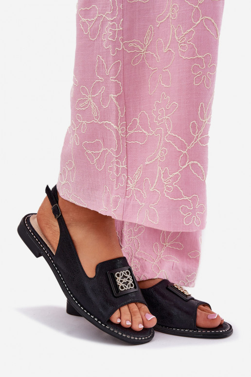 Elegantsed Pealistesandaalid laiade nööridega kaunistustega S.Barski KV51-082 msuud