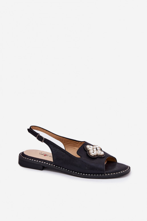 Pealistesandaalid laiade nööridega Koos Ornate Detalem S.Barski KV51-080 msuud