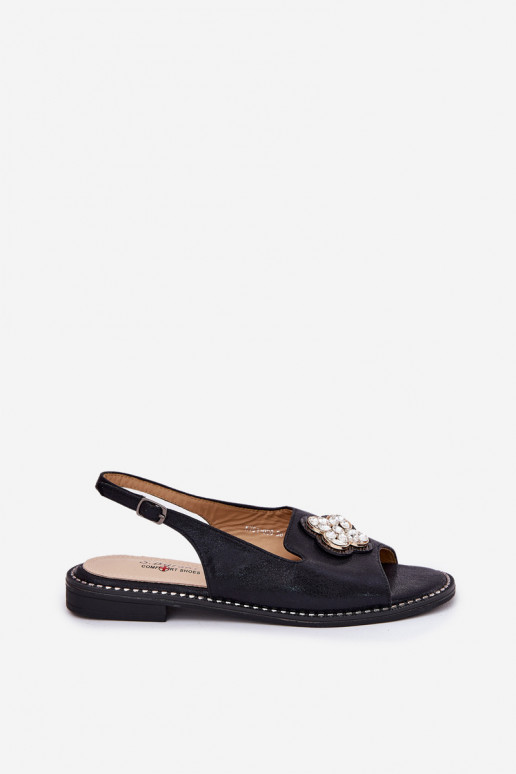 Pealistesandaalid laiade nööridega Koos Ornate Detalem S.Barski KV51-080 msuud