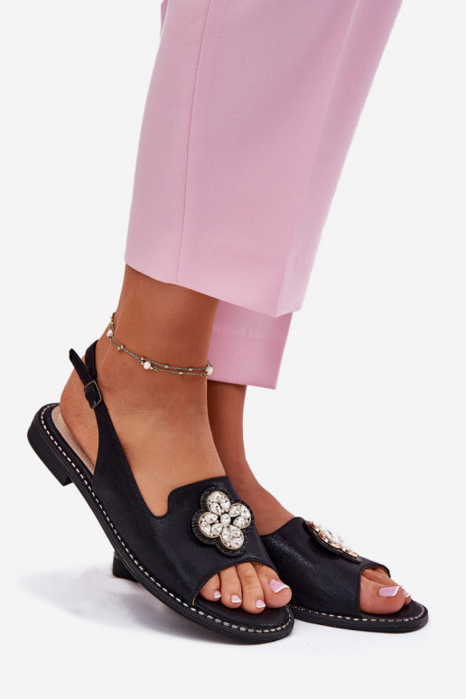 Pealistesandaalid laiade nööridega Koos Ornate Detalem S.Barski KV51-080 msuud