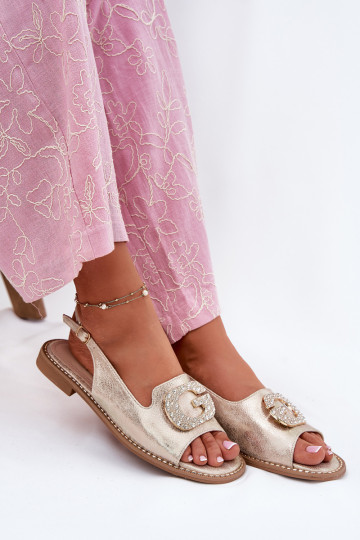 Pealistesandaalid Koos Ornate Detalem S.Barski KV51-081 Kuldset värvi