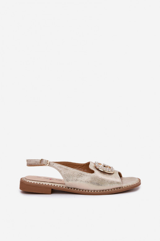 Pealistesandaalid Koos Ornate Detalem S.Barski KV51-081 Kuldset värvi