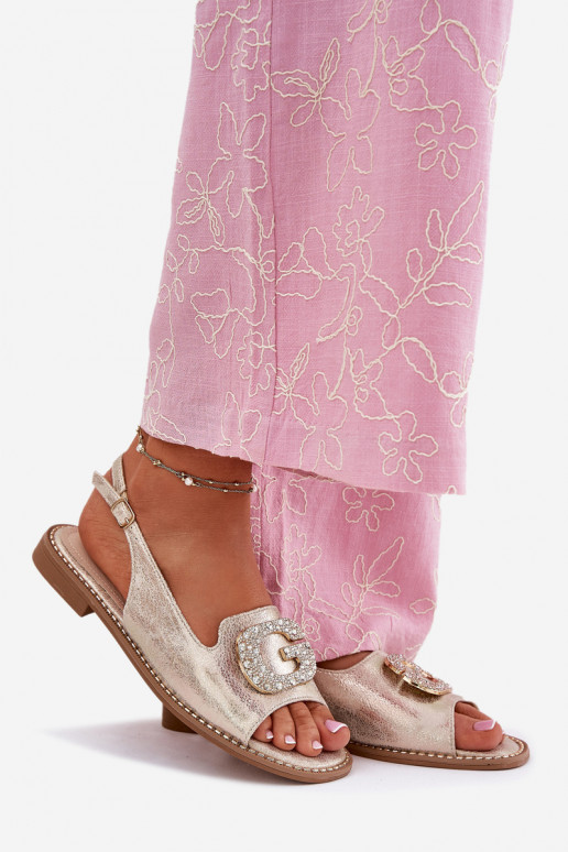 Pealistesandaalid Koos Ornate Detalem S.Barski KV51-081 Kuldset värvi