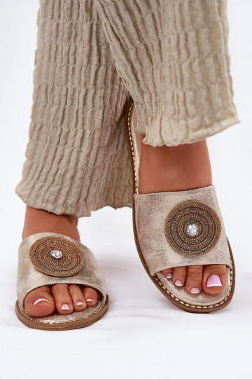 naiste plätud laiade nööridega kaunistustega S.Barski KV51-013 Kuldset värvi 2