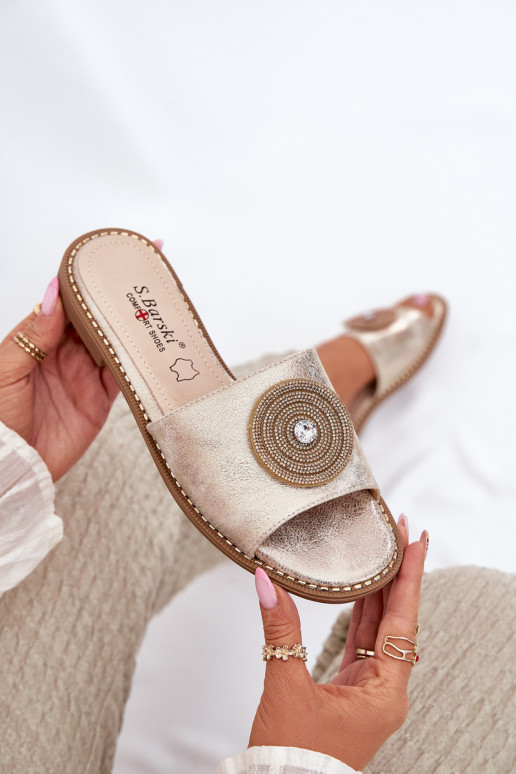 naiste plätud laiade nööridega kaunistustega S.Barski KV51-013 Kuldset värvi