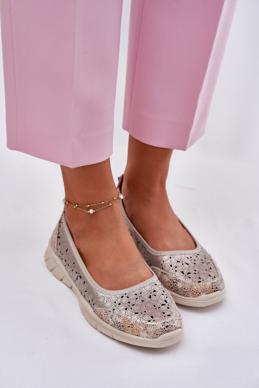 Pealhk Ažuurne Valgus Baleriinad Kuldset värvi Leaneila Pealhk Ažuurne Valgus Baleriinad Kuldset värvi Leaneila