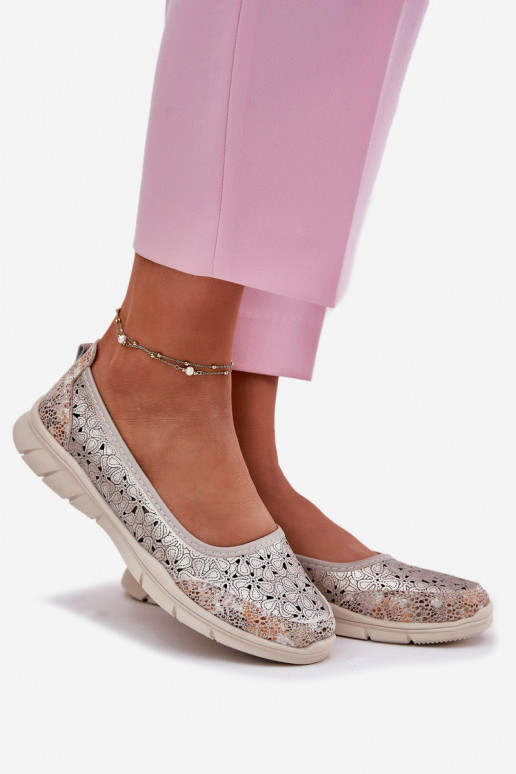 Pealhk Ažuurne Valgus Baleriinad Kuldset värvi Leaneila Pealhk Ažuurne Valgus Baleriinad Kuldset värvi Leaneila